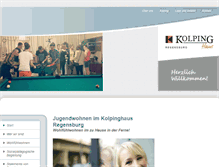Tablet Screenshot of jugendwohnen-regensburg.de